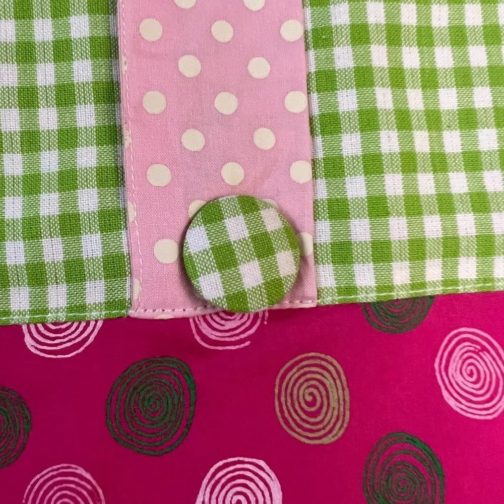 NEW Girls Pink Green Curtains 2 panels Sz 48